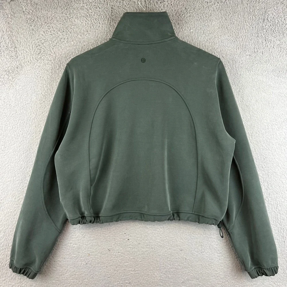 Lululemon Scuba Oversized Half-Zip Pullover Green LW3IDXS Size 6